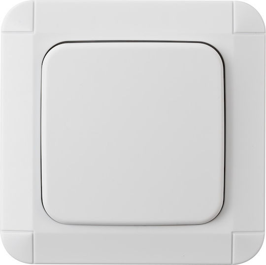 Brennenstuhl BrematicPRO Wall Switch Χωνευτός Διακόπτης Τοίχου Μονός με Πλαίσιο Λευκός 1294700 - Image 2