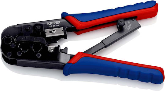 Knipex Πρέσα Ακροδεκτών Δικτύου RJ12, RJ11, RJ45 με Απογυμνωτή & Μηχανισμό Καστάνιας (Μήκος 190mm) 97 51 10 SB - Image 5