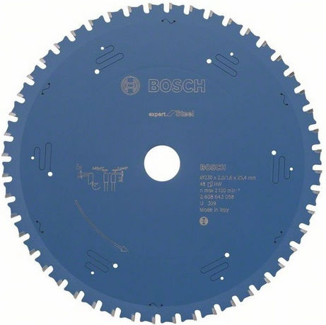Bosch Δίσκος Κοπής Μετάλλου με 48 Δόντια 230mm 2608643058 - Image 2