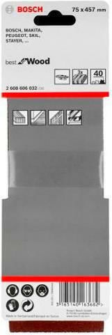 Bosch Tαινία Λείανσης K40 75x533mm Σετ 3τμχ 2608606069 - Image 4