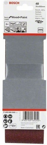 Bosch Tαινία Λείανσης K40 75x533mm Σετ 3τμχ 2608606069 - Image 5