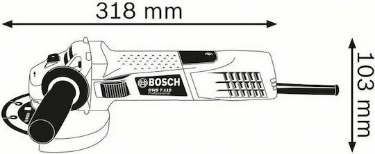 Bosch GWS 7-115 E Τροχός 115mm Ρεύματος 720W με Ρύθμιση Στροφών - Image 4
