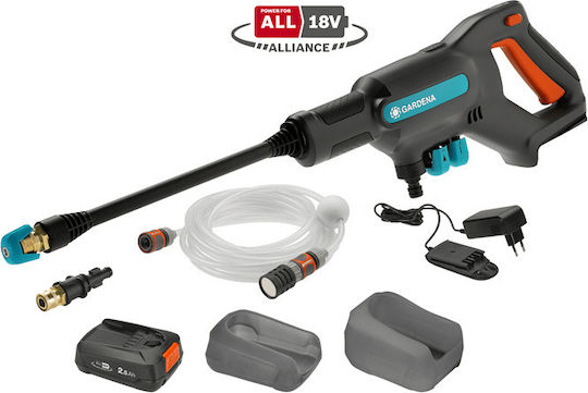 Gardena ΑquaClean RtU Πλυστικό Μπαταρίας 18V 1x2Ah με Πίεση 24bar - Image 6