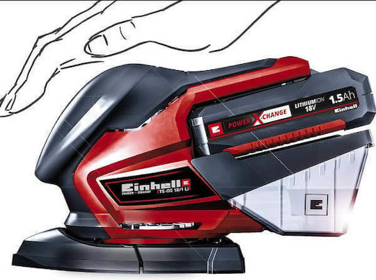 Einhell TE-OS 18/150 Li Πολυτριβείο Χούφτας 18V Solo με Σύστημα Αναρρόφησης - Image 8