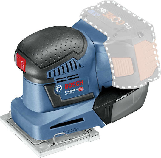 Bosch GSS 18V-10 Professional Παλμικό Τριβείο 18V Solo με Ρύθμιση Ταχύτητας και με Σύστημα Αναρρόφησης - Image 3