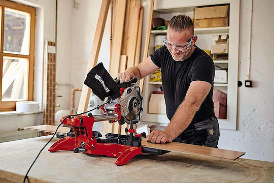 Einhell TC-SM 2131/1 Dual Φαλτσοπρίονο Ρεύματος Συρόμενο με Ισχύ 1500W, Οδηγό Laser, Δίσκο Κοπής Διαμέτρου 210mm & Ταχύτητα Κοπής 4900rpm - Image 10