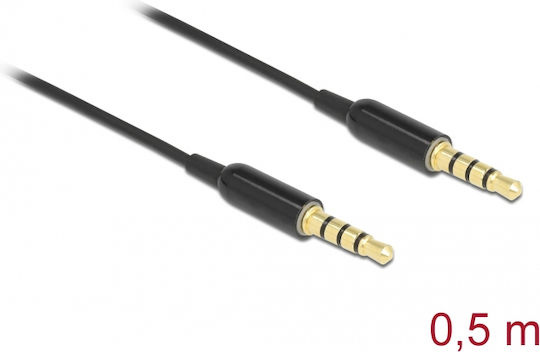 DeLock Cable 3.5mm male - 3.5mm male Μαύρο 0.5m (66075) - Image 2