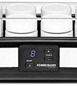 Rommelsbacher JG 40 Γιαουρτομηχανή με Βαζάκια και Ψηφιακή Οθόνη 1.2lt Ασημί 40W