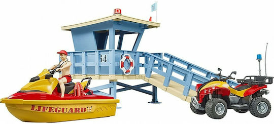 Bruder Παιχνίδι Μινιατούρα Life Guard Station with Quad and Personal Water Craft 62780 - Image 6