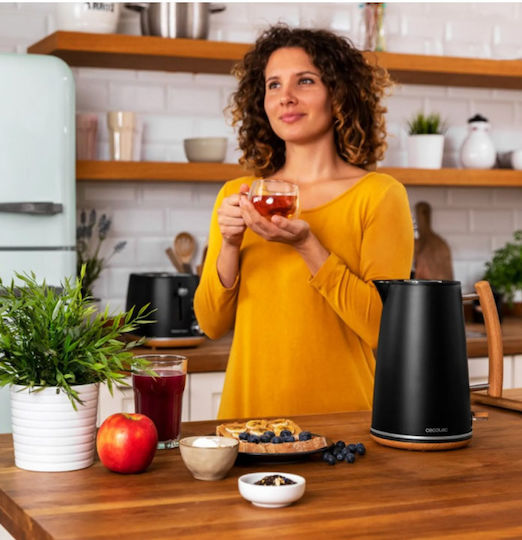 Cecotec Thermosense 400 Βραστήρας 1.7lt 3000W Black Woody - Image 4
