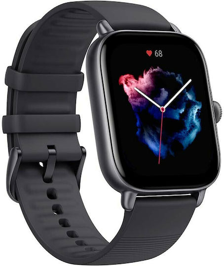 Amazfit GTS 3 Aluminium 43mm Αδιάβροχο Smartwatch με Παλμογράφο (Graphite Black) - Image 4