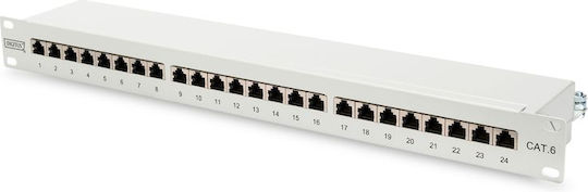 Digitus Patch Panel Shielded για Rack 1U 19" 24 Θυρών cat6 Γκρι DN-91624S - Image 5