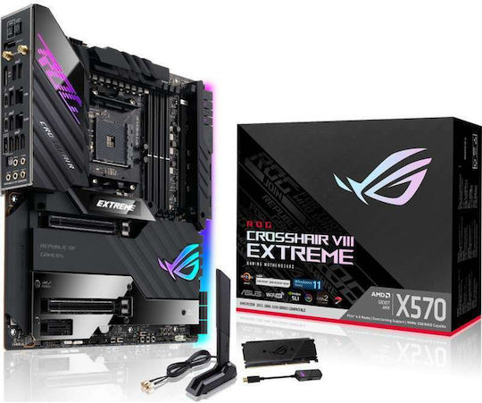 Asus ROG Crosshair VIII Extreme X570 Wi-Fi Motherboard Extended ATX με AMD AM4 Socket