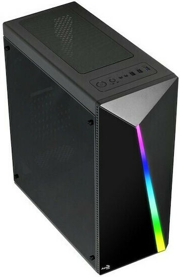 Aerocool Shard Gaming Midi Tower Κουτί Υπολογιστή με Πλαϊνό Παράθυρο Μαύρο - Image 7