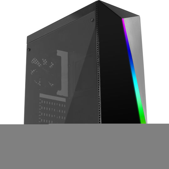 Aerocool Shard Gaming Midi Tower Κουτί Υπολογιστή με Πλαϊνό Παράθυρο Μαύρο - Image 4