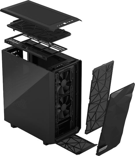 Fractal Design Meshify 2 Compact Dark Tempered Glass Gaming Midi Tower Κουτί Υπολογιστή με Πλαϊνό Παράθυρο Μαύρο - Image 10