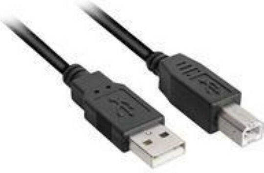 Sharkoon USB 2.0 Cable USB-A male - USB-B male Μαύρο 5m - Image 3