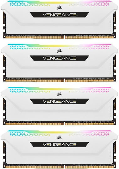 Corsair Vengeance RGB Pro SL DDR4 64GB RAM με 4x16GB Modules και Ταχύτητα 3200 για Desktop CMH64GX4M4E3200C16W - Image 2