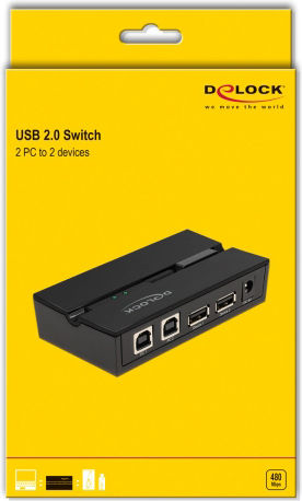 DeLock USB 2.0 Διακόπτης 2 PC προς 2 συσκευές - Image 5