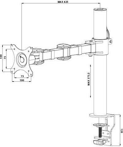 Iiyama DS1001C-B1 Βάση Γραφείου Οθόνης έως 30" με Βραχίονα - Image 3