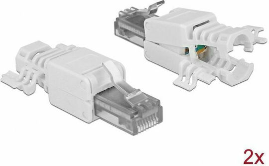 DeLock Βύσμα RJ-45 male 2τμχ Λευκό (86417) - Image 2