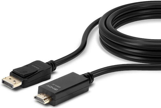 Lindy Cable DisplayPort male - HDMI male 2m Μαύρο (36922) - Image 2