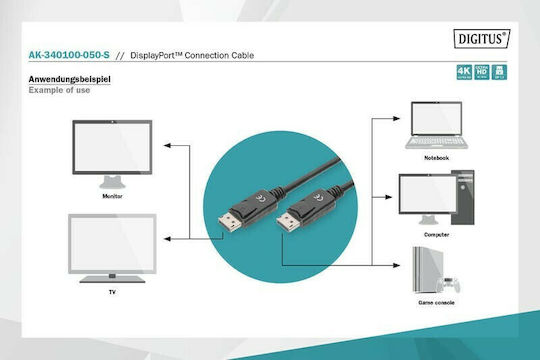 Digitus DisplayPort Cable DisplayPort male - DisplayPort male 5m (AK-340100-050-S) - Image 5