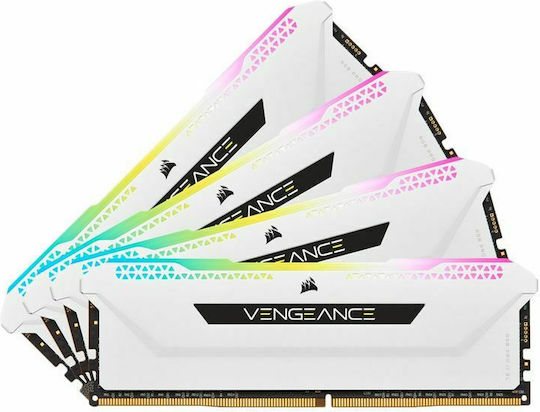Corsair Vengeance RGB Pro SL DDR4 64GB RAM με 4x16GB Modules και Ταχύτητα 3200 για Desktop CMH64GX4M4E3200C16W - Image 3