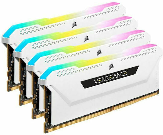 Corsair Vengeance RGB Pro SL DDR4 64GB RAM με 4x16GB Modules και Ταχύτητα 3200 για Desktop CMH64GX4M4E3200C16W - Image 4