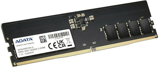Adata DDR5 με Module 1x16GB και Ταχύτητα 4800 για Desktop AD5U480016G-S - Image 3