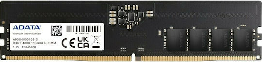Adata DDR5 με Module 1x16GB και Ταχύτητα 4800 για Desktop AD5U480016G-S - Image 2