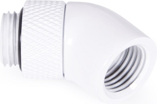 Alphacool Eiszapfen angled adaptor 45° rotatable G1/4 outer thread to G1/4 ínner thread Fittings Λευκό 17487 - Image 2