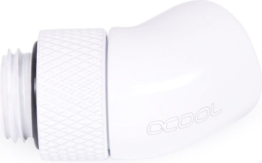 Alphacool Eiszapfen angled adaptor 45° rotatable G1/4 outer thread to G1/4 ínner thread Fittings Λευκό 17487 - Image 3