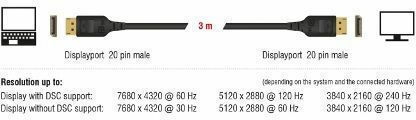 DeLock Cable DisplayPort male - DisplayPort male 3m (85661) - Image 4