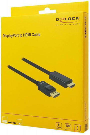 DeLock DisplayPort Cable DisplayPort male - HDMI male 2m (82587) - Image 3