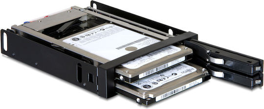 DeLock 3.5″ Mobile Rack for 2 x 2.5″ SATA Μαύρο 47189 - Image 6