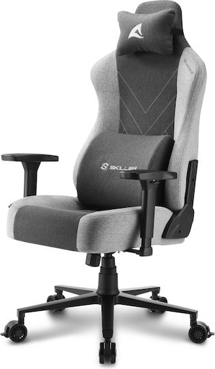 Sharkoon SKILLER SGS30 Fabric Καρέκλα Gaming Δερματίνης με Ρυθμιζόμενα Μπράτσα Black/Grey