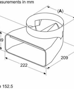 Alternative view of Neff Z861SI1 Σύνδεσμος/Γωνία Απορροφητήρα Συμβατός με Neff 15x15cm