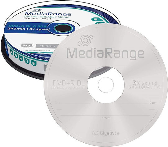 MediaRange Εγγράψιμα DVD+R 8x Dual Layer 8.5GB Cake Box 10τμχ MR466 - Image 2