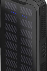Goobay 53934 Ηλιακό Power Bank 20000mAh 18W με 2 Θύρες USB-A και Θύρα USB-C Power Delivery Μαύρο