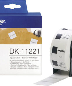 Alternative view of Brother DK-11221 1000 Αυτοκόλλητες Ετικέτες σε Ρολό για Εκτυπωτή Ετικετών 23x23mm