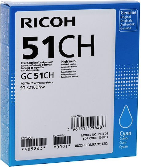 Ricoh GC51CH Γνήσιο Μελάνι Εκτυπωτή InkJet Κυανό (405863)