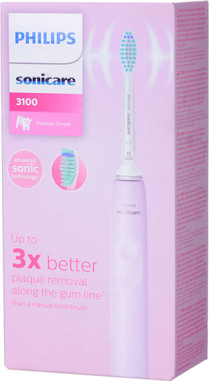 Philips Sonicare 3100 Ηλεκτρική Οδοντόβουρτσα με Χρονομετρητή και Αισθητήρα Πίεσης Sugar Rose - Image 10