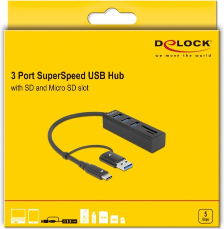 DeLock Card Reader Type-C για SD/microSD (63859) - Image 2