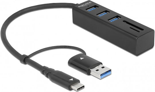 DeLock Card Reader Type-C για SD/microSD (63859)
