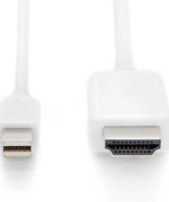 Alternative view of Digitus Cable mini DisplayPort male - HDMI male 2m Λευκό (AK-340304-020-W)