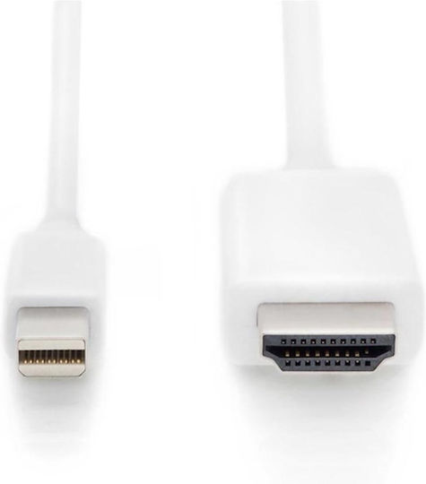 Digitus Cable mini DisplayPort male - HDMI male 2m Λευκό (AK-340304-020-W) - Image 2