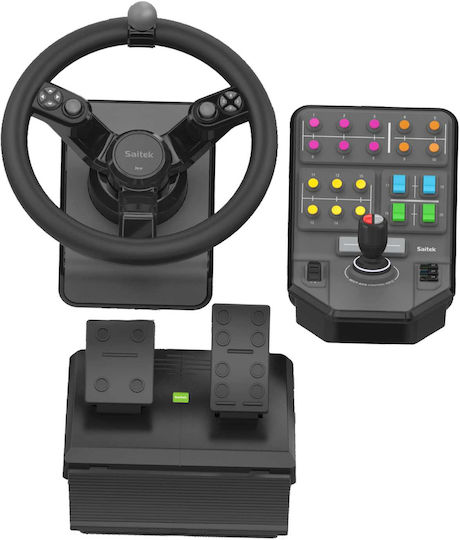 Logitech G Saitek Farm Sim Controller Bundle Τιμονιέρα με Μοχλό Ταχυτήτων και Πετάλια για PC με 900° Περιστροφής - Image 5