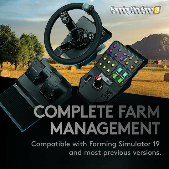 Logitech G Saitek Farm Sim Controller Bundle Τιμονιέρα με Μοχλό Ταχυτήτων και Πετάλια για PC με 900° Περιστροφής - Image 10