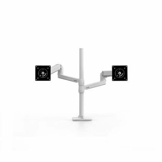 Ergotron LX Βάση Γραφείου για 2 Οθόνες έως 40" με Βραχίονα Λευκή